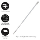 Chrome Finish Aluminum Pole W/ Anti Wrap Tube