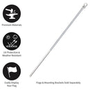 Chrome Finish Aluminum Pole w/ Anti Wrap Tube