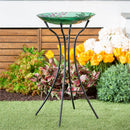 Hourglass Shape Metal Bird Bath Stand
