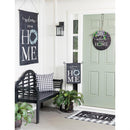 Eucalyptus Welcome House Burlap Flag
