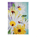 Daisy and Ladybug Field House Burlap Flag