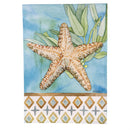 Coastal Starfish Burlap House Flag