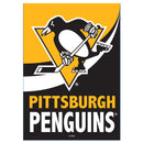 Pittsburgh Penguins Burlap Flag House Size