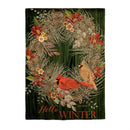 Hello Winter Moire House Flag
