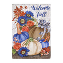 Welcome Fall Neutral House Suede Flag