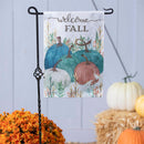 Welcome Fall Pumpkins Burlap Garden Flag