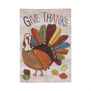Tom Turkey Thanksgiving Burlap Garden Flag