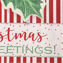 Christmas Greetings Burlap Garden Flag