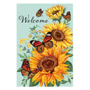 Butterfly Glow Burlap Garden Flag_x000D_