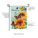 Butterfly Glow Burlap Garden Flag_x000D_