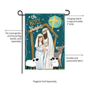 Oh Holy Night Burlap Garden Flag_x000D_