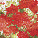 Red Geraniums Moire Garden Flag