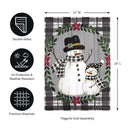 Country Snowmen Moire Garden Flag