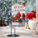 Merry Christmas Colorful Birds Moire Flag