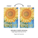 Welcome Sunflower Suede Garden Flag