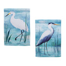 Blue Heron Reversible Suede Garden Flags