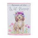 Beware Of The Wet Kisses Suede Garden Flag