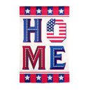 Patriotic Home Suede Garden Flag