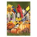Flock Of Pumpkins Suede Garden Flag_x000D_