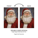 Joyful Santa Suede Garden Flag_x000D_
