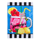 Pink Lemonade Applique House Flag