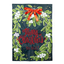 Merry Christmas Mistletoe Applique House Flag