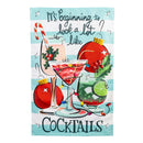 Christmas Cocktail Applique House Flag