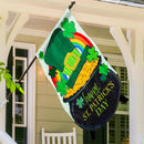 End of the Rainbow Applique House Flag