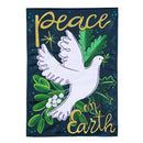 Peace On Earth Applique Garden Flag_x000D_