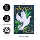 Peace On Earth Applique Garden Flag_x000D_