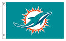 Miami Dolphins Single Sided Flag w/ 2 Grommets, 3'x5'