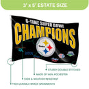 Pittsburgh Steelers 6X Superbowl Champions Football 3x5 Flag