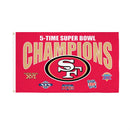 San Francisco 49ers Multi-Win Superbowl Champions Football 3x5 Flag