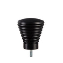 Ridged Cone Interchangeable Finial, Black