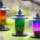 Glass & Metal Bird Feeder, 3 ASST