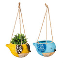 Chirpy Birds Ceramic Hanging Planter