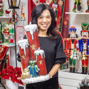 Joyful Traditions Garden Statue, LED Resin Statue, Candle Stick, 21"H
