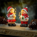 Heartfelt Cheer Garden Statue, MGO LED Statue, Cozy Friends, 9"H, Asst of 2