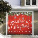 Merry Christmas & Happy New Year Single Garage Door Cover