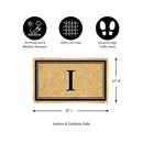 Monogram Coir Mat, Letter  "I"