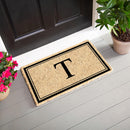 Monogram Coir Mat, Letter  "T"