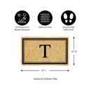 Monogram Coir Mat, Letter  "T"