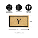 Monogram Coir Mat, Letter  "Y"