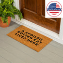 A spoiled rotten cat Coir Mat