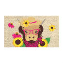 Summer Highland Cow Coir Mat
