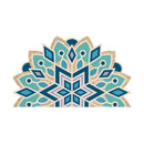 Vibrant Snowflake Shaped Coir Mat