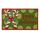Candy Cane Coir Mat