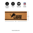 Detroit Lions Extra Large One Color Coir Mat, 60"x24"