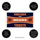 28" x 16" PVC Trapper Mat, Come Back with Tickets, Chicago Bears