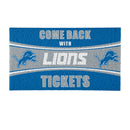 28" x 16" PVC Trapper Mat, Come Back with Tickets, Detroit Lions